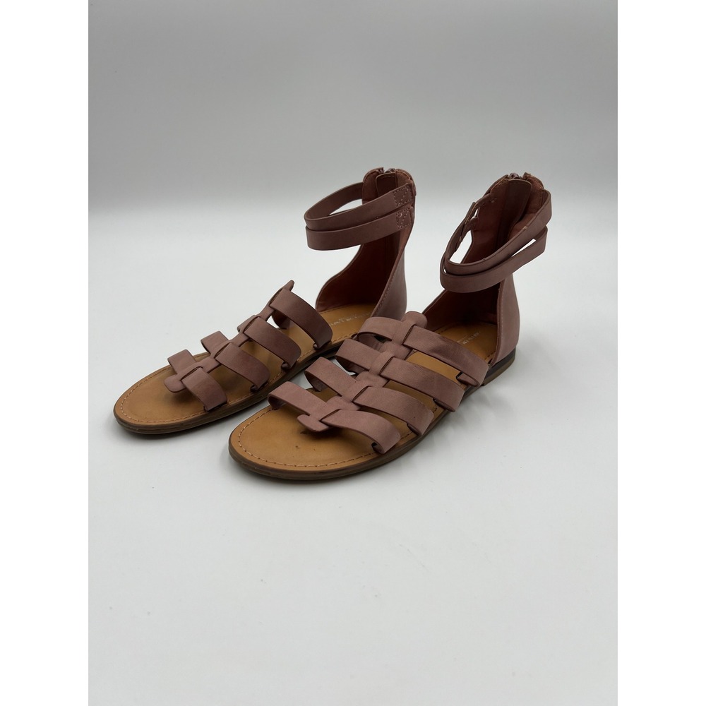American Eagle Outfitters Mauve Pink Gladiator Caged Sandals Size 6